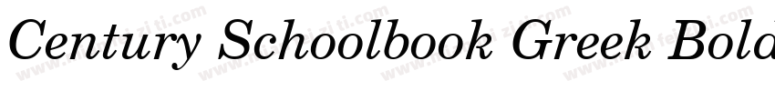 Century Schoolbook Greek Bold BT字体转换